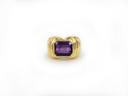 Yellow Gold Amethyst Stone Ring Supply