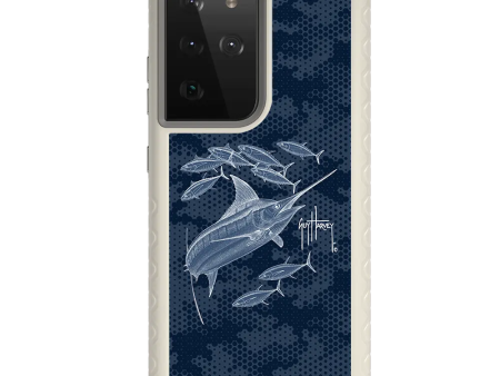 Guy Harvey Fortitude Series for Samsung Galaxy S21 Ultra - Blue Camo For Sale