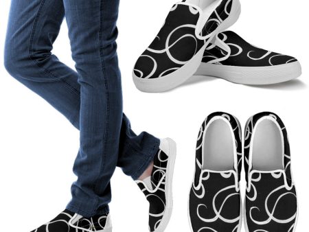 B&W Squiggles Slip On Sneakers For Discount