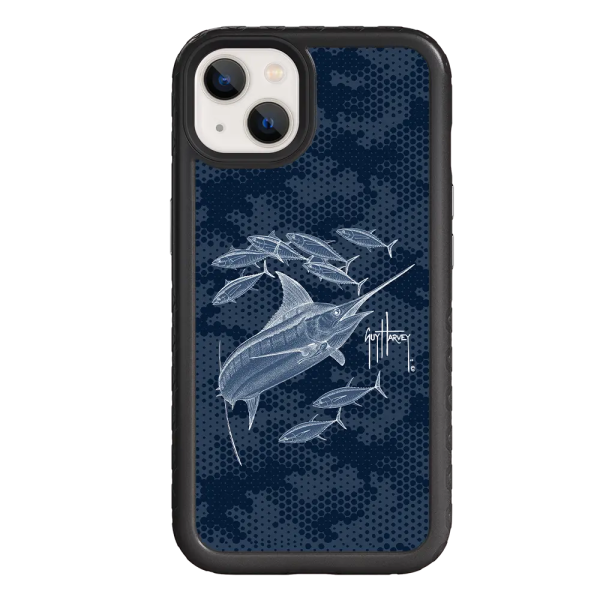 Guy Harvey Fortitude Series for Apple iPhone 13 - Blue Camo For Sale