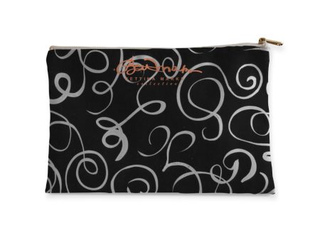 B&W Squiggles Accessory Pouch Flat Cheap