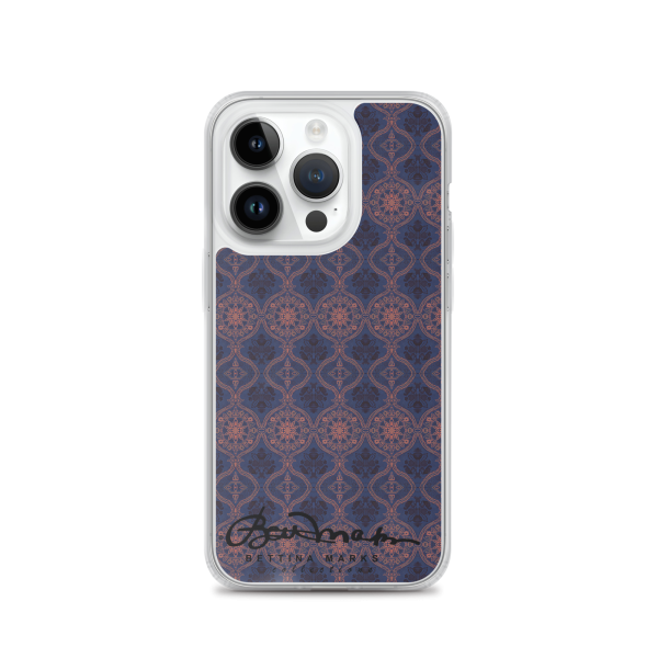 Sargasso Blue and Mellow Rose Damask Tough iPhone X Case For Cheap