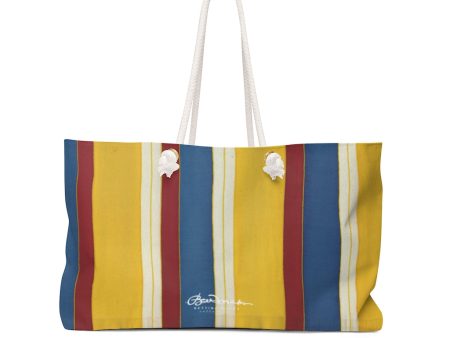 French Beach Chair Stripe Weekender Bag Online Sale