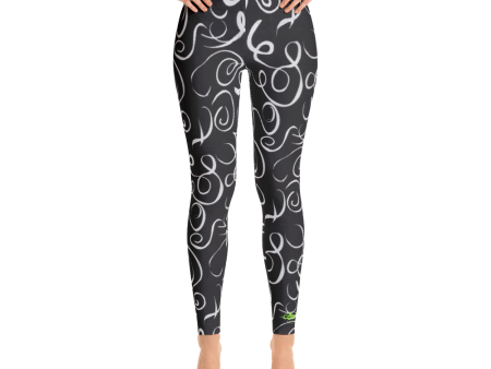 B&W Squiggles Leggings Online now