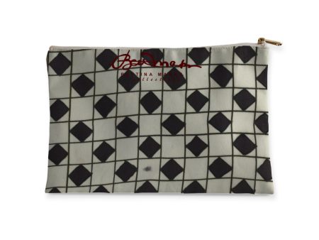 B&W Checkerboard Accessory Pouch Flat on Sale