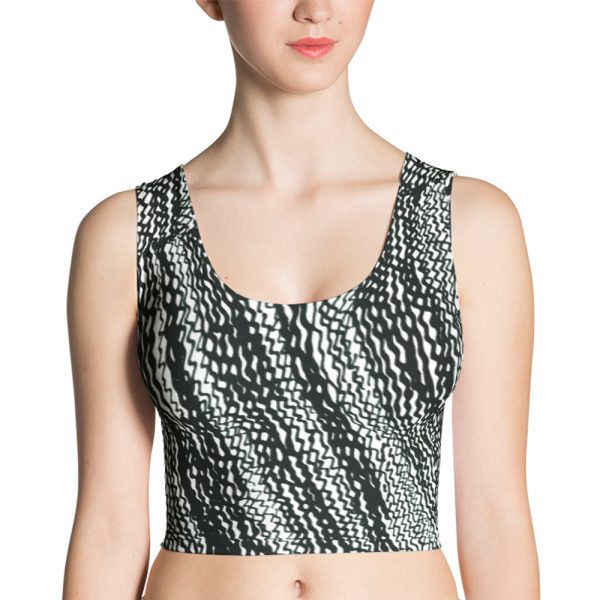 Tire Scribbles Fitted Crop Top Discount