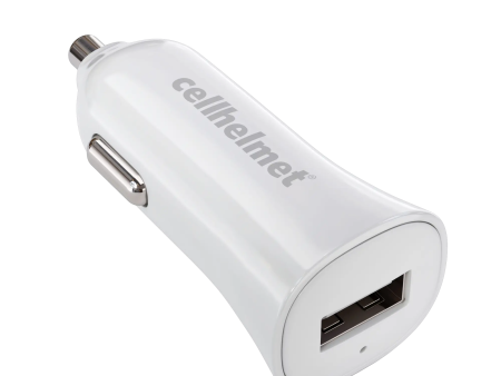 2.4A Car Charger - Single Port - White For Cheap