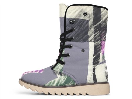 Abstract Collage Polar Boots Online now