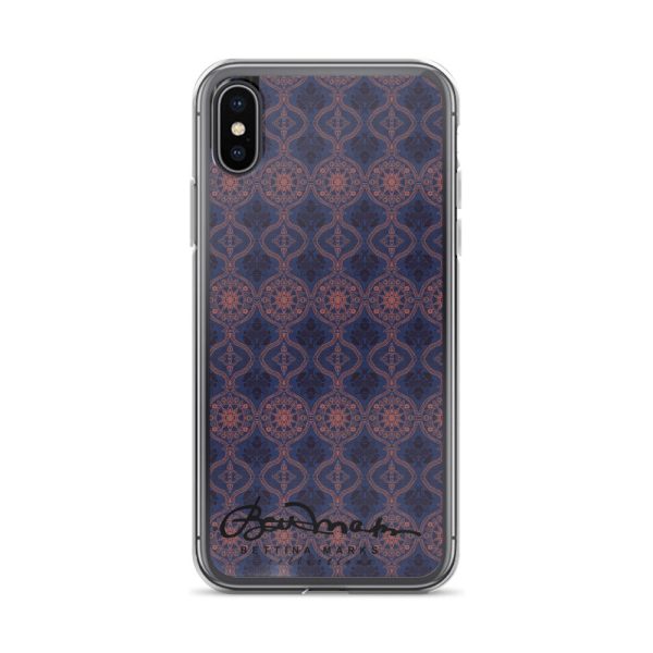 Sargasso Blue and Mellow Rose Damask Tough iPhone X Case For Cheap