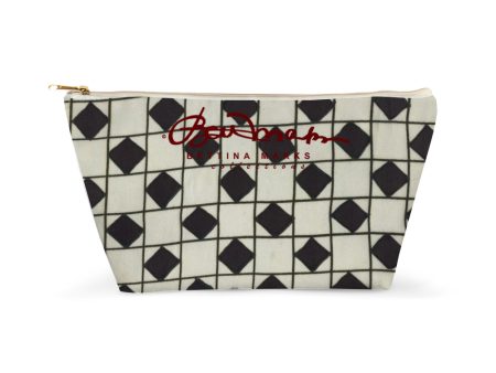 B&W Checkerboard Accessory Pouch T-Bottom For Cheap