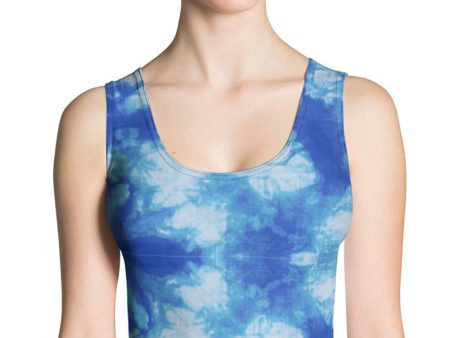 Blue Tie Dye Crop Top Sale