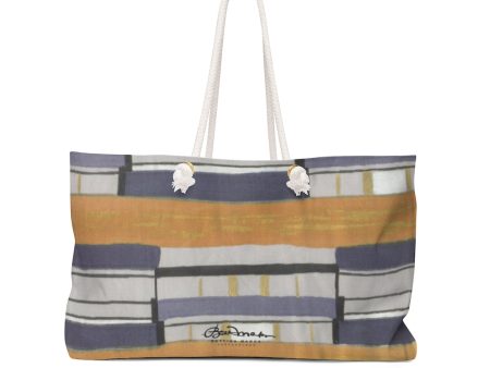 Menswear Denim Stripe Weekender Bag Sale