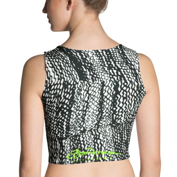 Tire Scribbles Fitted Crop Top Discount