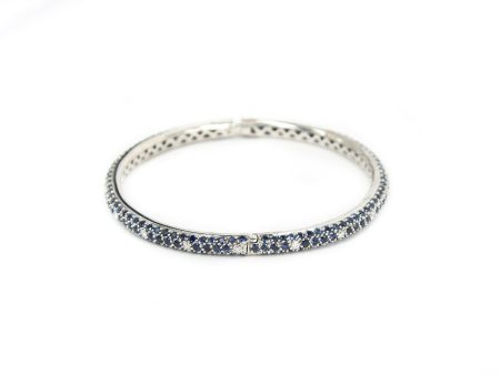 Sapphire and Diamond Stack Bangle Online Hot Sale