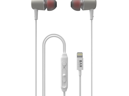 In-Ear Wired EarBuds with Lightning Connector (White) | Bar Audio by cellhelmet Fashion