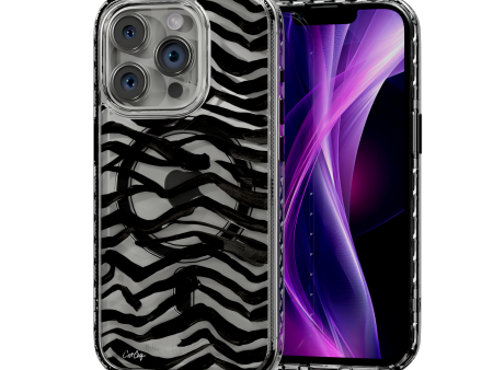 Zebra Black by CatCoq | iPhone 14 Series |  MagSafe® Case For Cheap