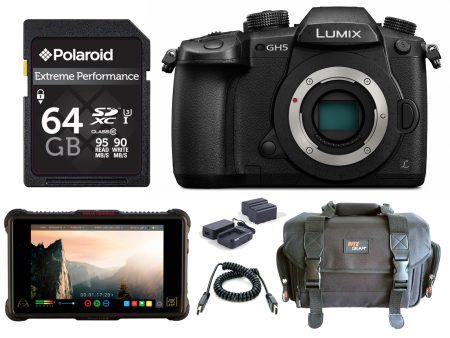 Panasonic Lumix GH5 Micro 4-3 Camera Body with Essential Accessories Online now