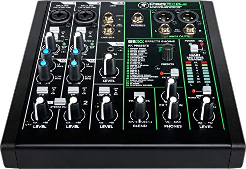 Mackie ProFXv3 Series, 6-Channel Professional Effects Mixer with USB, Onyx Mic Preamps and GigFX effects engine - Unpowered (ProFX6v3) For Cheap