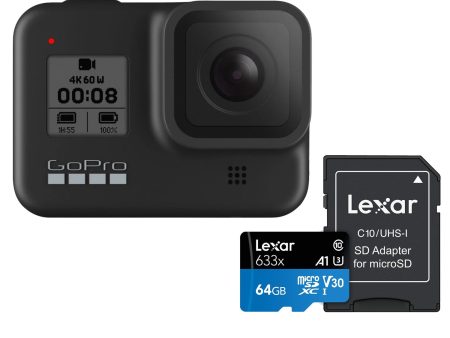 GoPro HERO 8 Black 4K Waterproof Action Camera with Lexar 633x 64GB Memory Card [Black Friday] Online