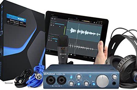 Presonus AudioBox iTwo USB 2.0 Recording Bundle with Interface, Headphones, Microphone and Studio One software, PC Mac iOS-2 Mic Pres Hot on Sale